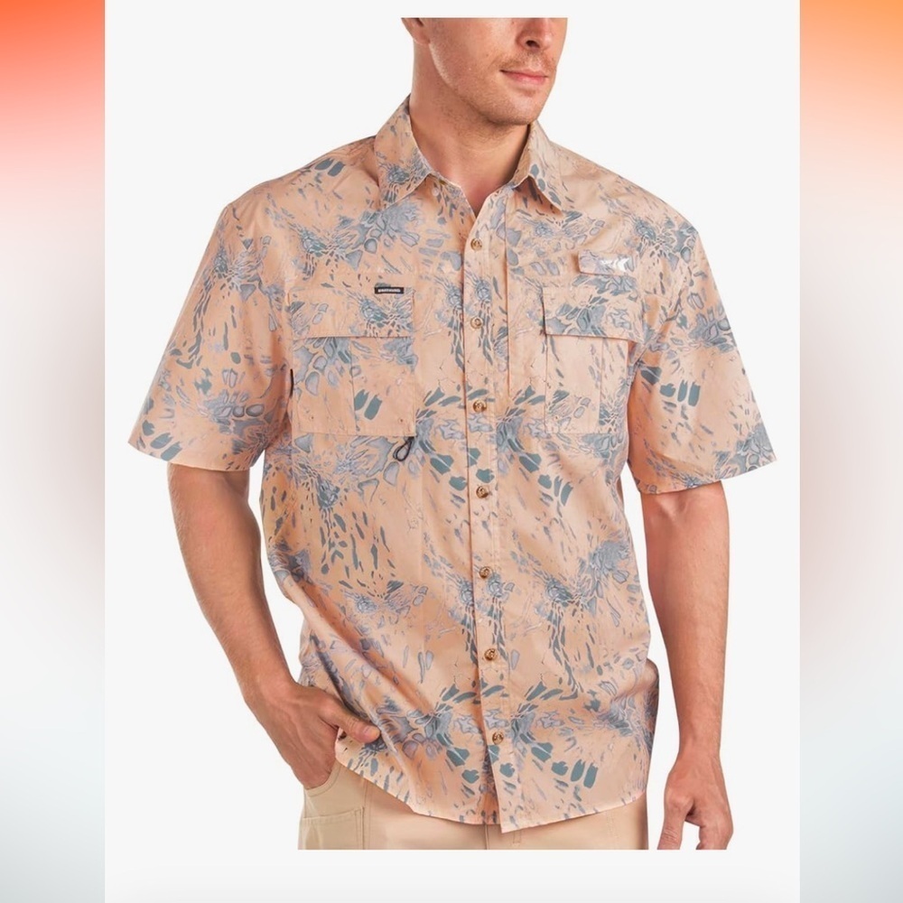 NWT Fishing Shirts, Quick-Dry Short sleeved Hiking Beach Shirts, Sun Protection